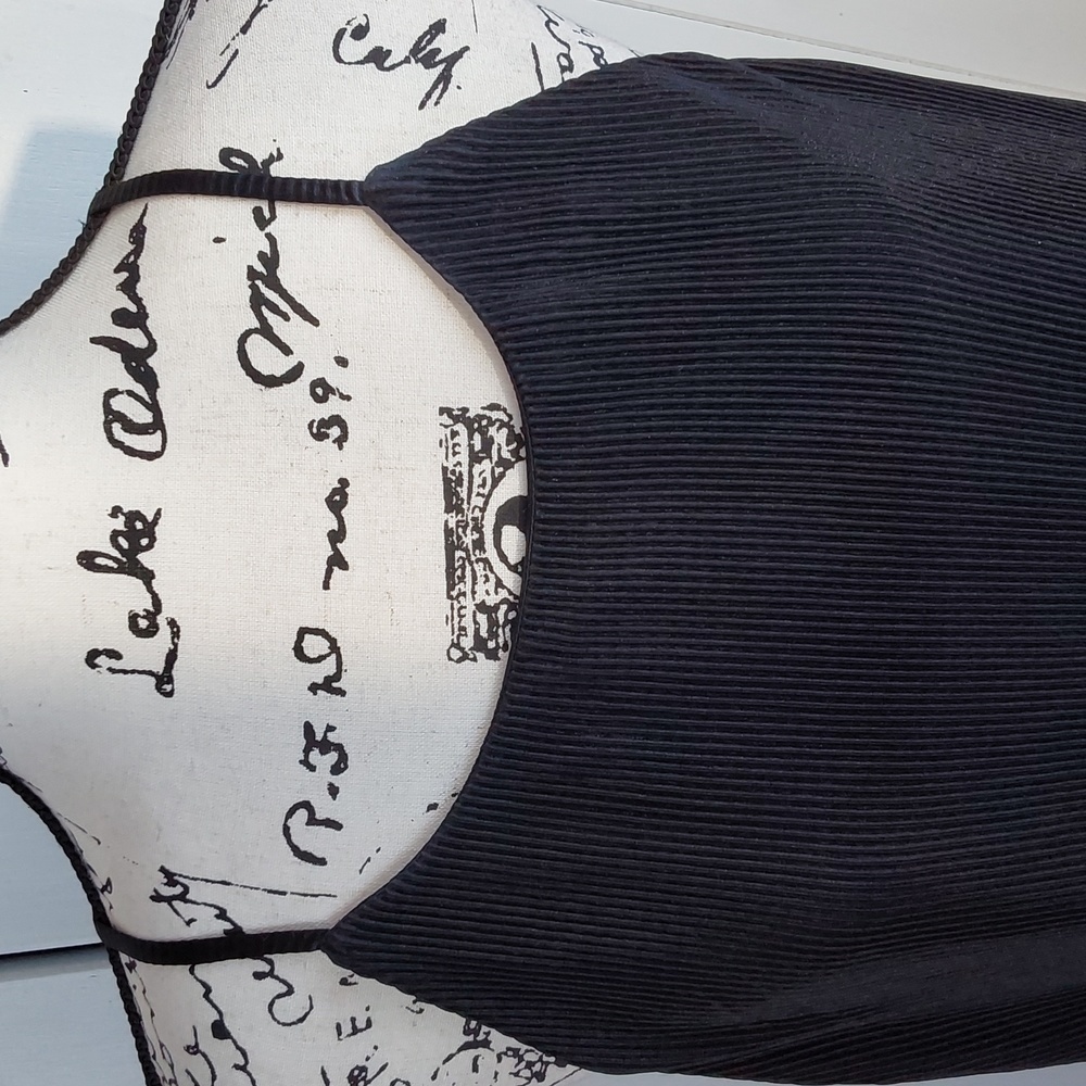 No Boundaries| Juniors Black Satin Ribbed Texture Halter Mini Dress Sz.XL - Picture 3 of 7